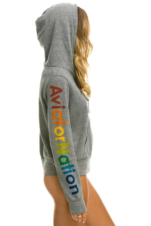 WomenMen Hoodies Aviator Nation Manhattan Beach Hoodie 8211 Heather Grey