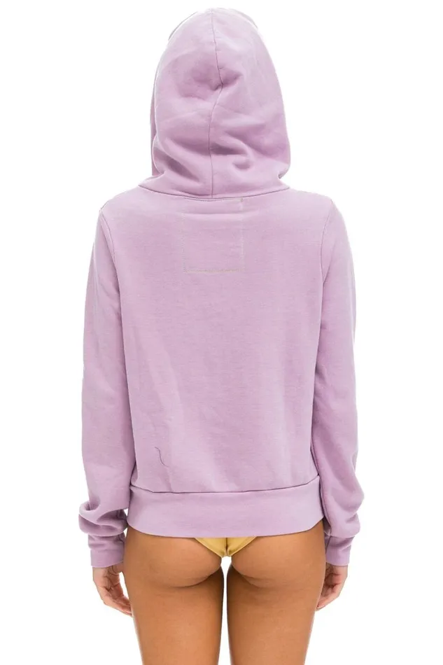 WomenMen Hoodies Aviator Nation Rainbow Heart Stitch Zip Hoodie 8211 Mauve