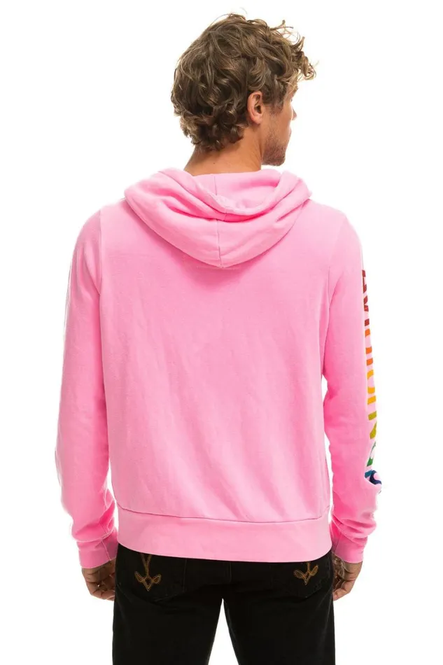 WomenMen Hoodies Aviator Nation Vail Hoodie 8211 Neon Pink