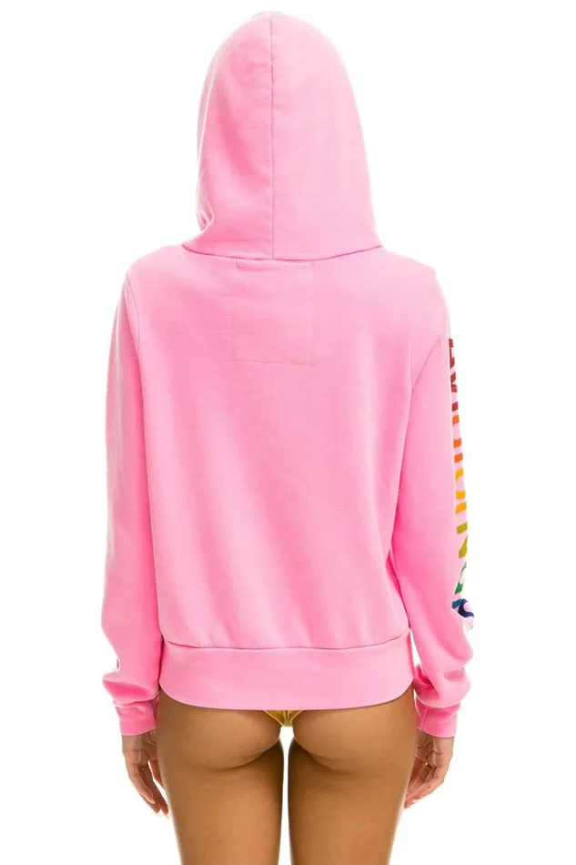 WomenMen Hoodies Aviator Nation Vail Hoodie 8211 Neon Pink