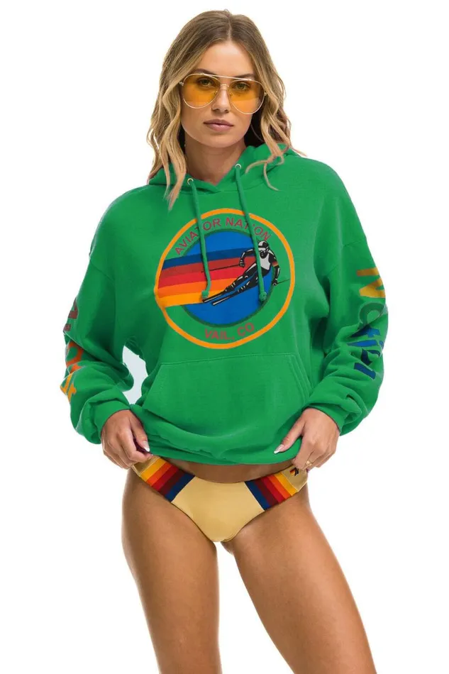 WomenMen Hoodies Aviator Nation Vail Relaxed Pullover Hoodie 8211 Kelly Green WomenMen Hoodies Aviator Nation Vail Relaxed Pullover Hoodie 8211 Kelly Green