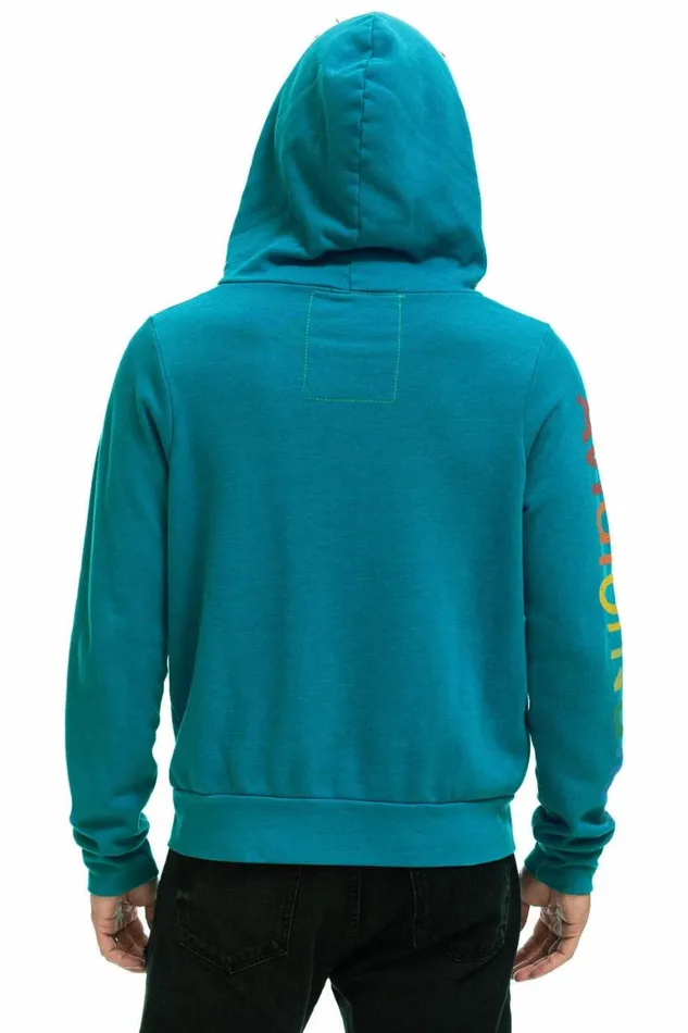 WomenMen Hoodies Aviator Nation Vail Zip Hoodie 8211 Teal