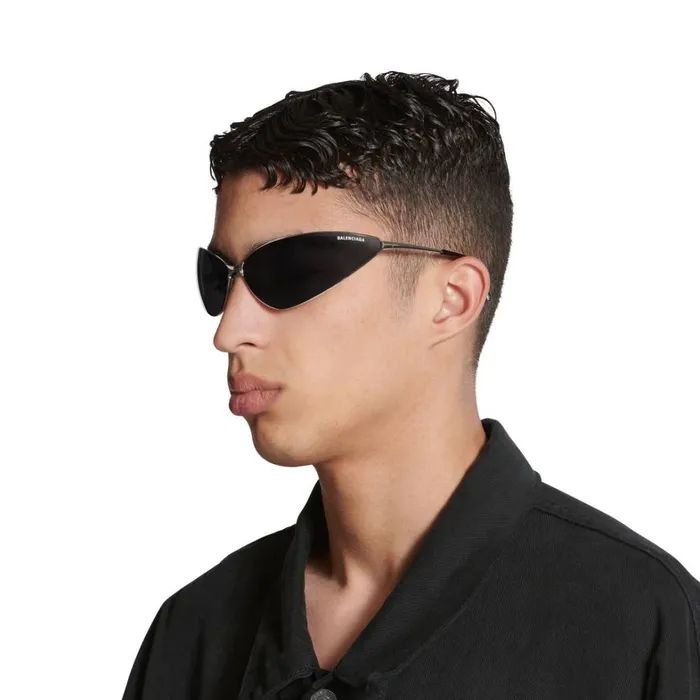 WomenMen Sunglasses Balenciaga Razor Cat Sunglasses In Silver