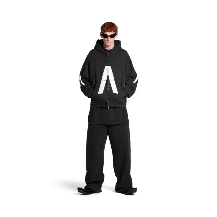 WomenMen Sweatshirts and Hoodies Balenciaga Balenciaga Music Archive Series Connected Zipup Hoodie Medium Fit In Blackwhite WomenMen Sweatshirts and Hoodies Balenciaga Balenciaga Music Archive Series Connected Zipup Hoodie Medium Fit In Blackwhite