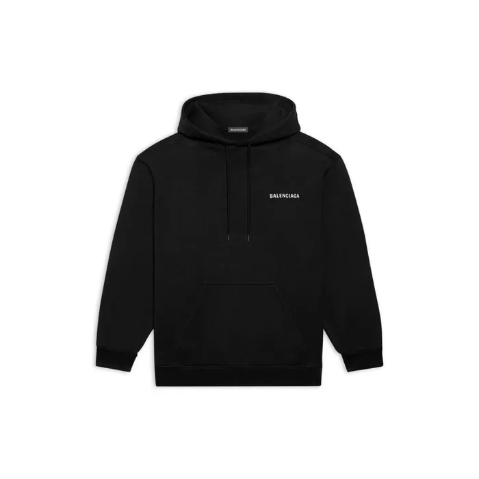 WomenMen Sweatshirts and Hoodies Balenciaga Logo Hoodie Medium Fit In Black