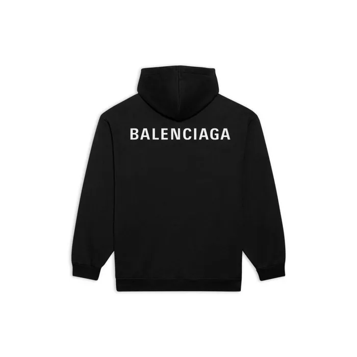 WomenMen Sweatshirts and Hoodies Balenciaga Logo Hoodie Medium Fit In Black
