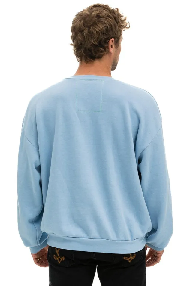 WomenMen Sweatshirts Aviator Nation Logo Relaxed Crew Sweatshirt 8211 Ice