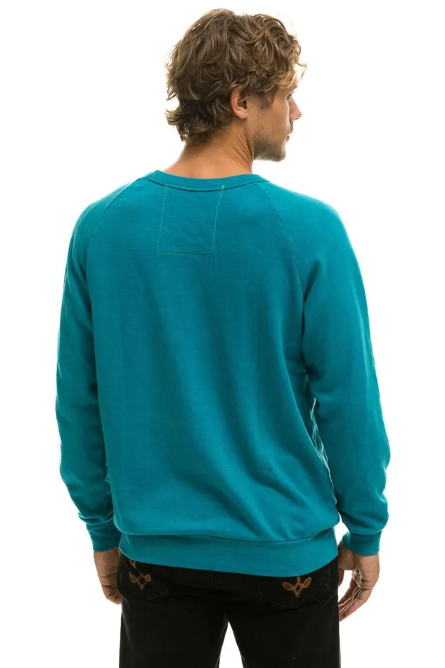 WomenMen Sweatshirts Aviator Nation Logo Sweatshirt 8211 Teal