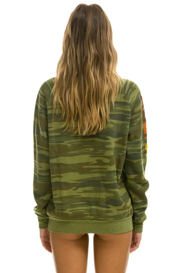 WomenMen Sweatshirts Aviator Nation Malibu Sweatshirt 8211 Camo