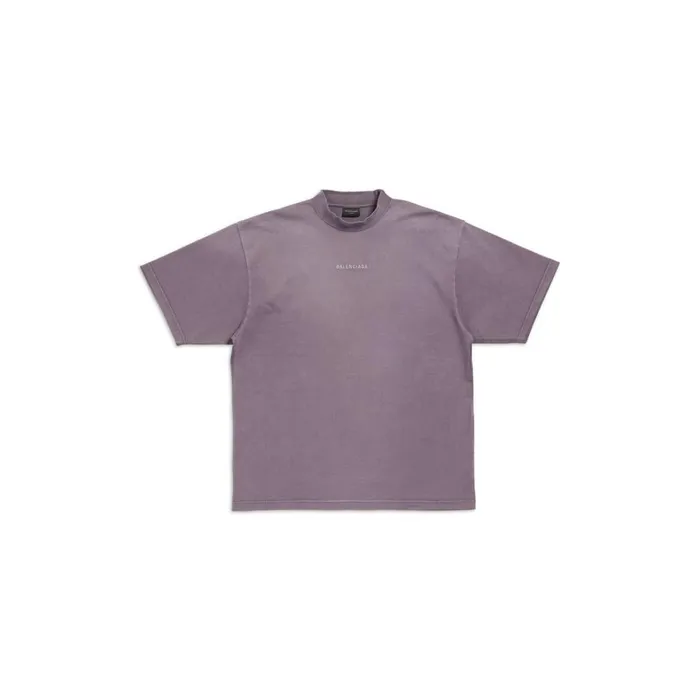 WomenMen Tshirts Balenciaga Balenciaga Back Tshirt Medium Fit In Purplegrey