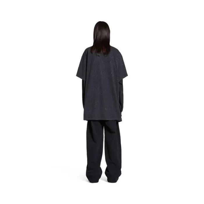 WomenMen Tshirts Balenciaga Tshirt Oversized In Black Faded