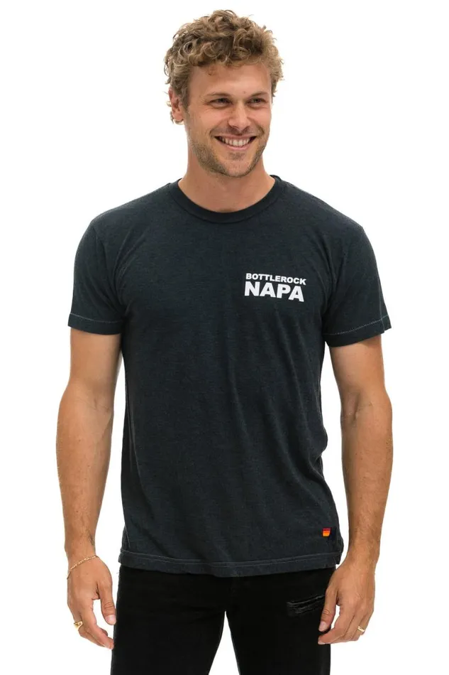 WomenMen Tees Aviator Nation Bottlerock 2024 Tee 8211 Charcoal