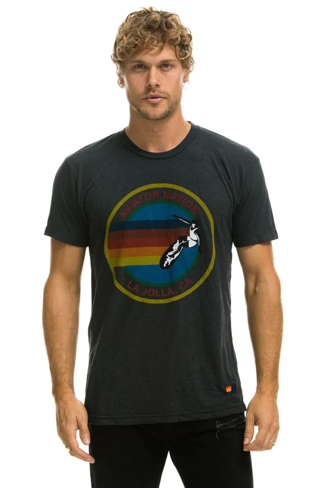 WomenMen Tees Aviator Nation La Jolla Tee 8211 Charcoal