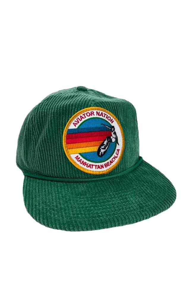 WomenMen Trucker Hats Aviator Nation Signature Manhattan Beach Vintage Corduroy Trucker