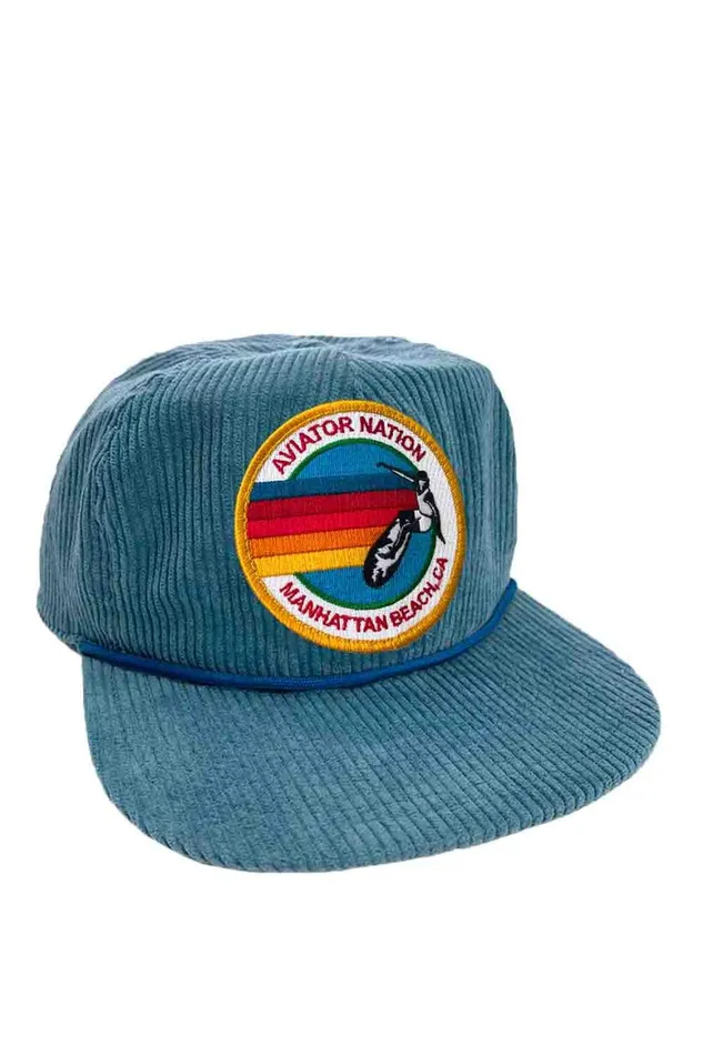 WomenMen Trucker Hats Aviator Nation Signature Manhattan Beach Vintage Corduroy Trucker