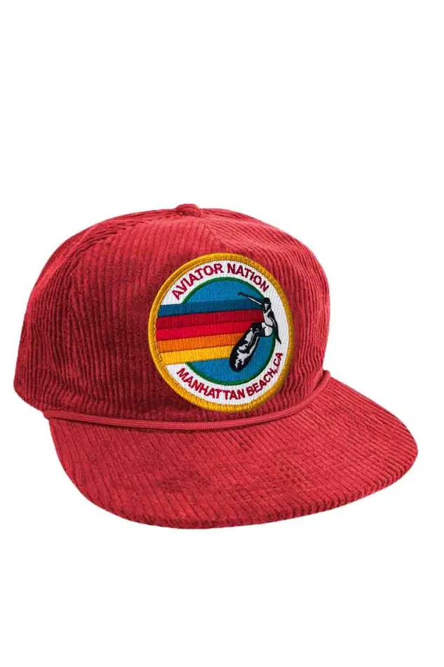 WomenMen Trucker Hats Aviator Nation Signature Manhattan Beach Vintage Corduroy Trucker