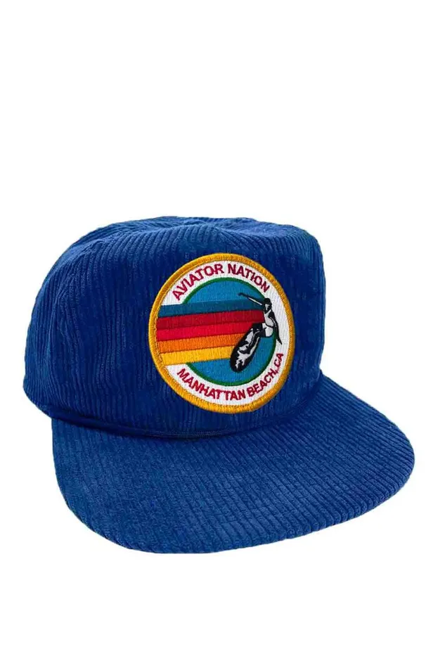 WomenMen Trucker Hats Aviator Nation Signature Manhattan Beach Vintage Corduroy Trucker
