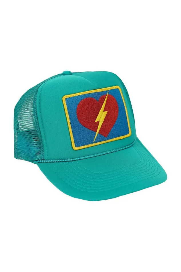 WomenMen Trucker Hats Aviator Nation Vintage Bolt Heart Trucker Hat
