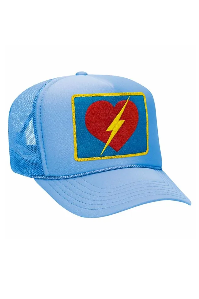 WomenMen Trucker Hats Aviator Nation Vintage Bolt Heart Trucker Hat