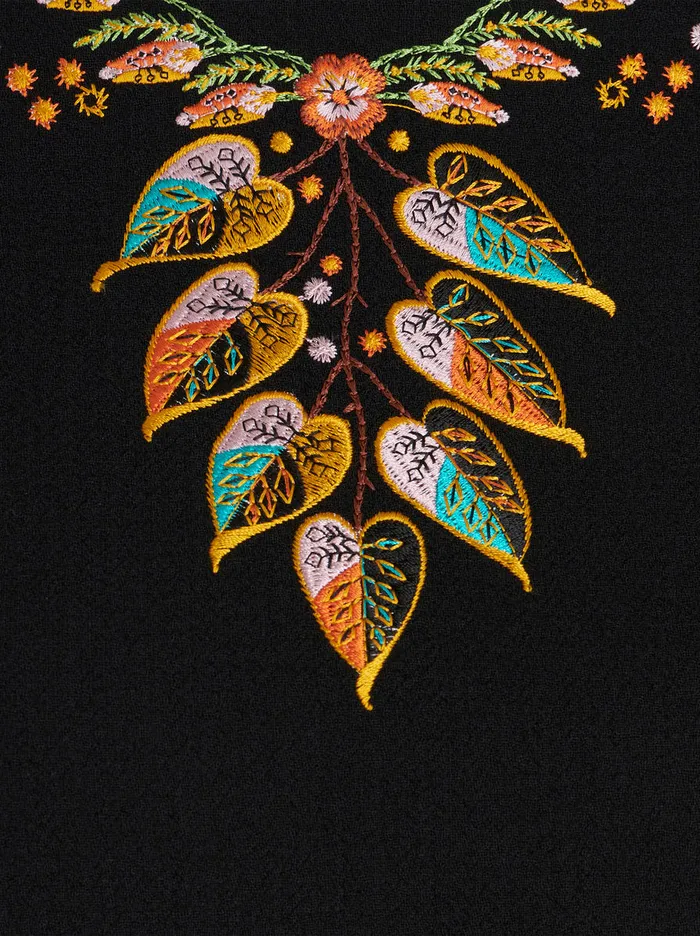 Women Midi Dress With Foliage Embroidery Etro Dresses