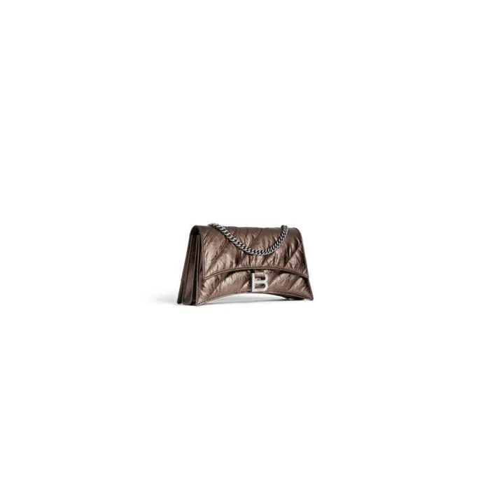 Women Mini Bags Balenciaga Crush Xs Chain Bag Metallized Quilted In Bronze