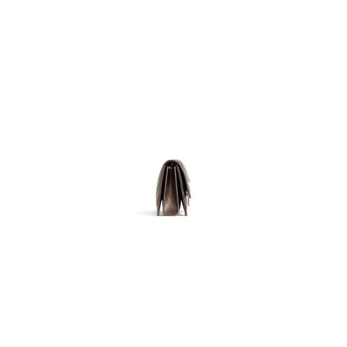 Women Mini Bags Balenciaga Crush Xs Chain Bag Metallized Quilted In Bronze