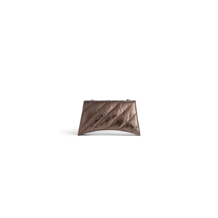 Women Mini Bags Balenciaga Crush Xs Chain Bag Metallized Quilted In Bronze