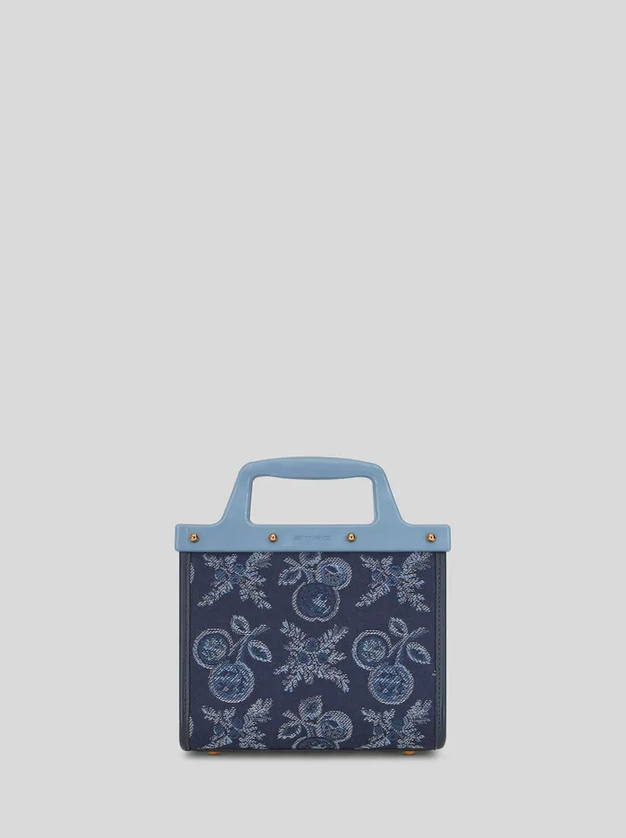 Women Mini Jacquard Love Trotter Bag With Apples Etro Shopping Bags