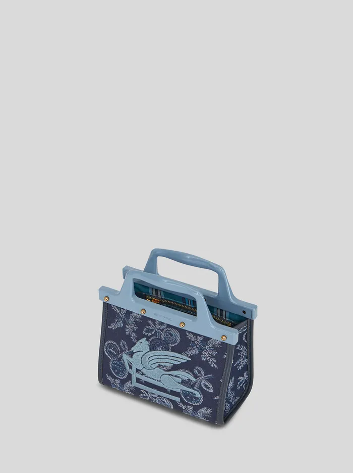 Women Mini Jacquard Love Trotter Bag With Apples Etro Shopping Bags