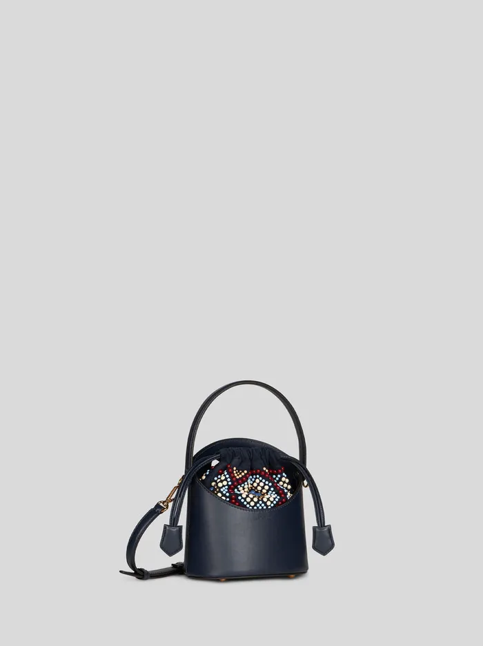 Women Mini Leather Saturno Bag Etro Saturno