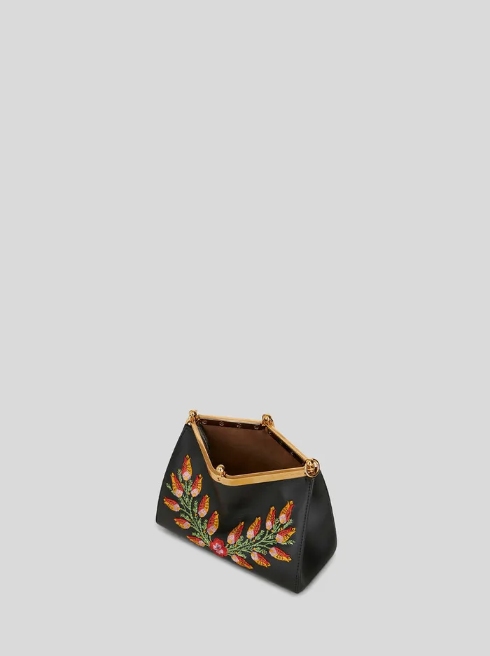 Women Mini Vela Bag With Floral Embroidery Etro Shoulder Bags