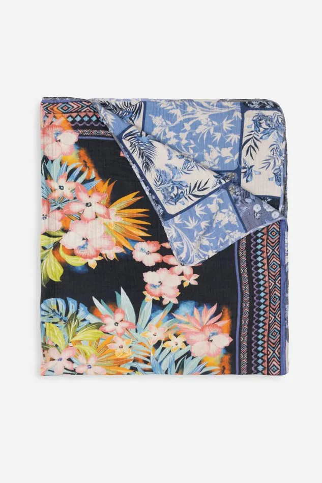 Women MOANUH GAUZE BLANKET Moanuh Scarf Print Johnny Was Blankets