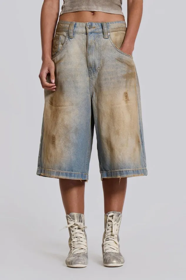 Women Mud Wash Colossus Jorts Jaded London Shorts and Jorts