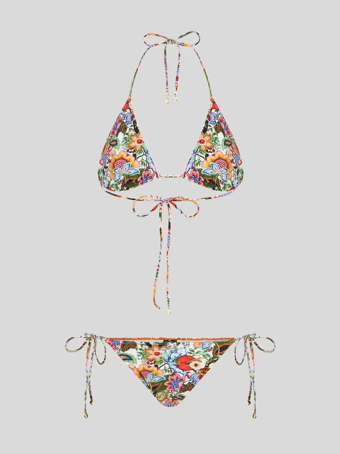 Women Multicoloured Bouquet Bikini Etro Beachwear