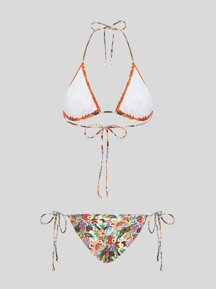 Women Multicoloured Bouquet Bikini Etro Beachwear