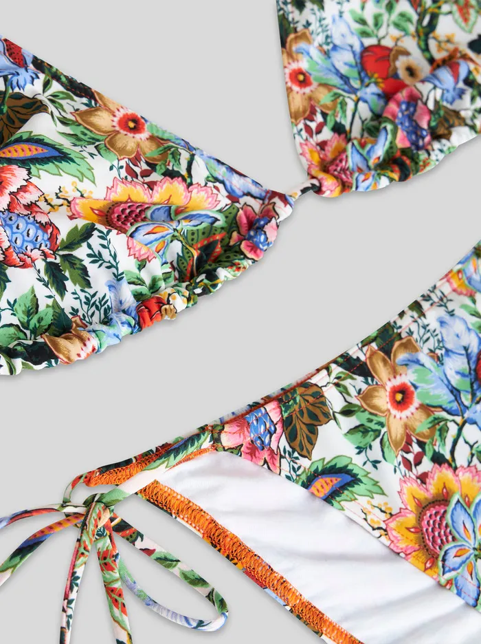 Women Multicoloured Bouquet Bikini Etro Beachwear
