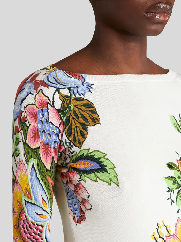 Women Multicoloured Bouquet Sweater Etro Knitwear