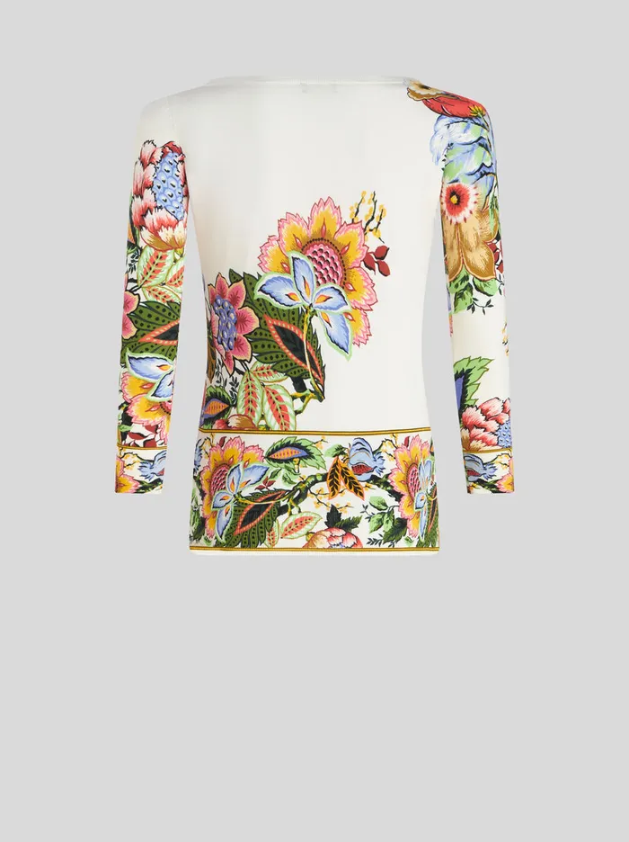 Women Multicoloured Bouquet Sweater Etro Knitwear