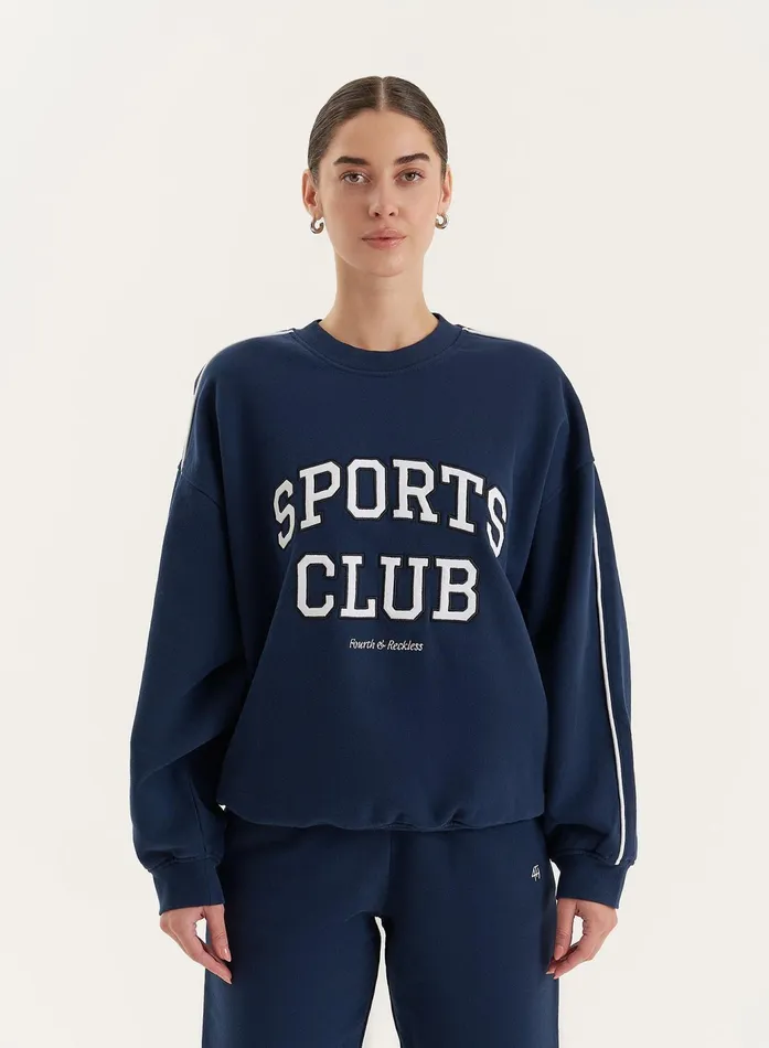 Women Navy Slogan Relaxed Oversized Sweatshirt Ellie 4th and Reckless Hoodies and Sweatshirts Women Navy Slogan Relaxed Oversized Sweatshirt Ellie 4th and Reckless Hoodies and Sweatshirts