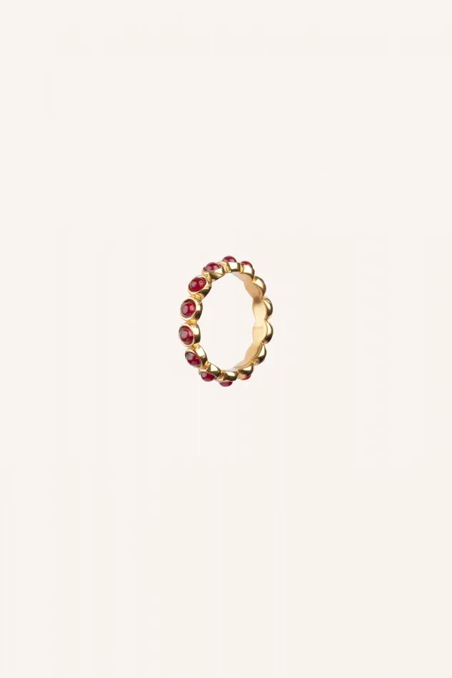 Women Noah Ring Candy Red Bybar Jewellery