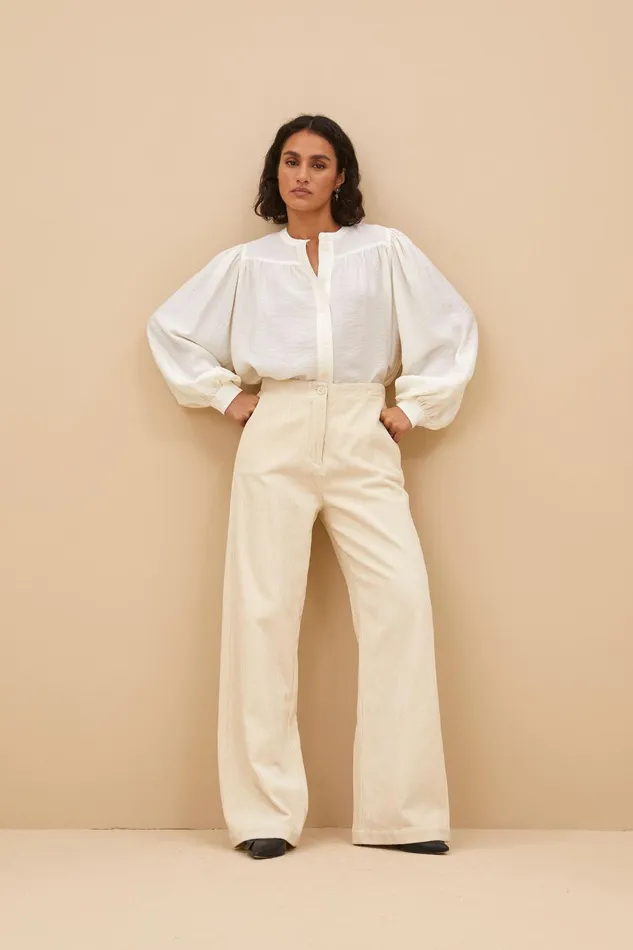Women Olan Blouse Off White Bybar Blouses Women Olan Blouse Off White Bybar Blouses