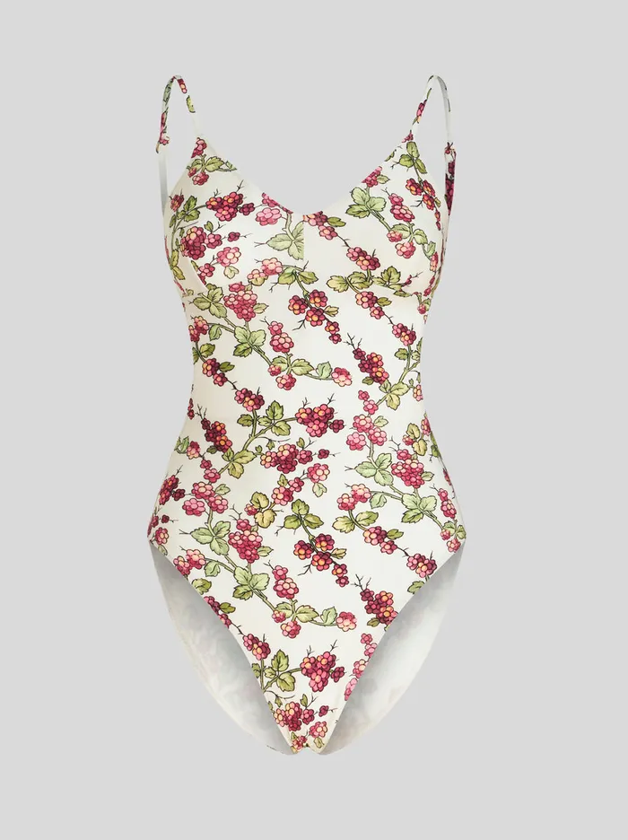 Women OnePiece Swimsuit With Berry Print Etro Beachwear