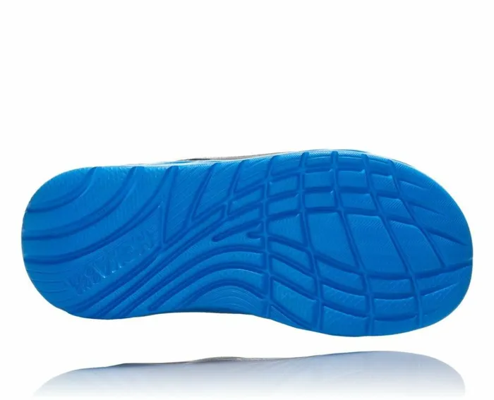 Women ORA Recovery Flip Ebony Dresden Blue HOKA ONE ONE Recovery Sandals