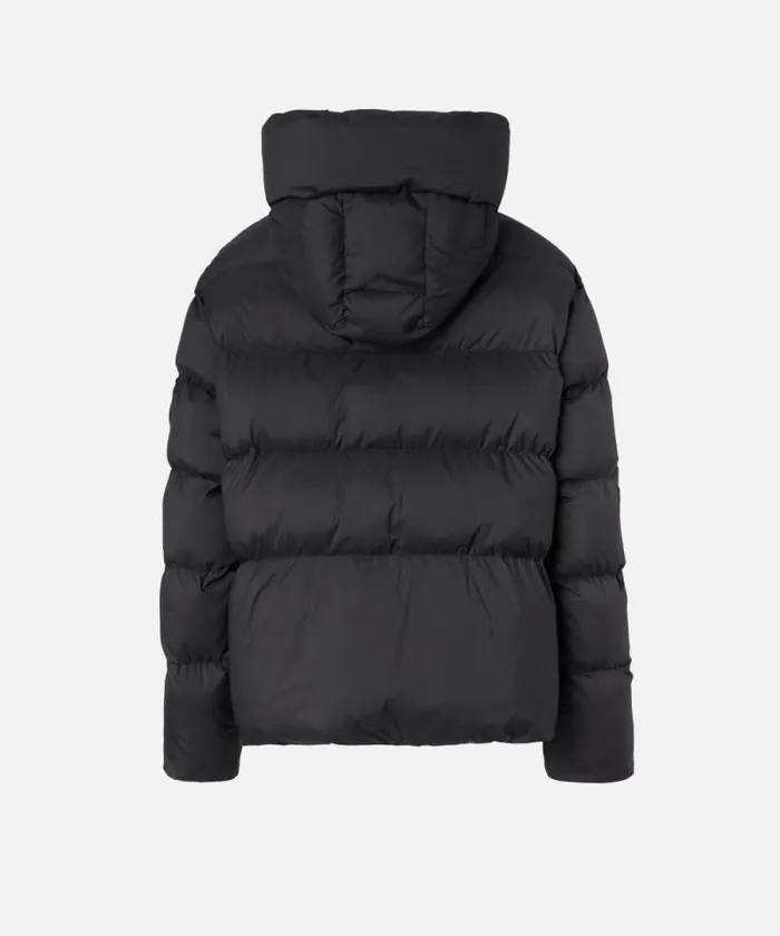 Women Outerwear Pinko Padded Down Jacket With High Wraparound Collar Limo Black Women Outerwear Pinko Padded Down Jacket With High Wraparound Collar Limo Black