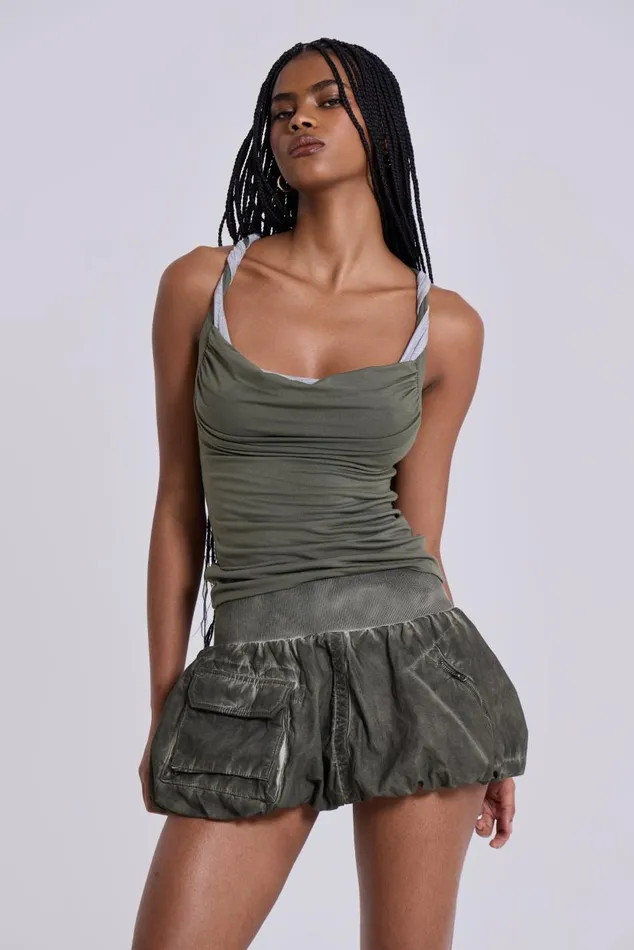 Women Ozu Cargo Puffball Mini Skirt Jaded London Mini Skirts