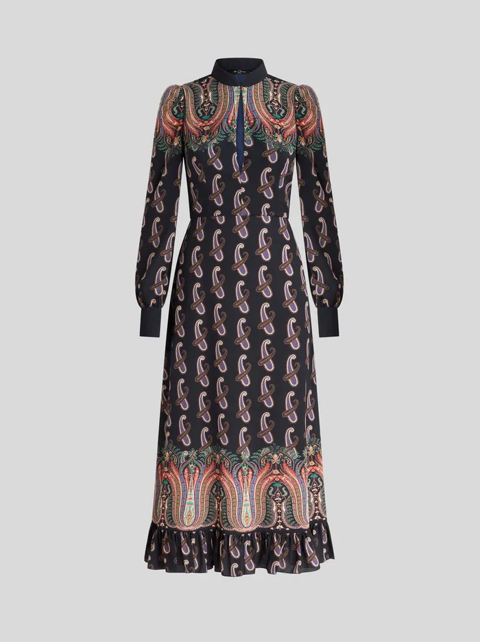 Women Paisley Sabl Dress With Medallions Etro Dresses