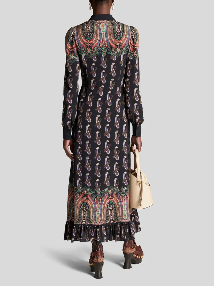 Women Paisley Sabl Dress With Medallions Etro Dresses