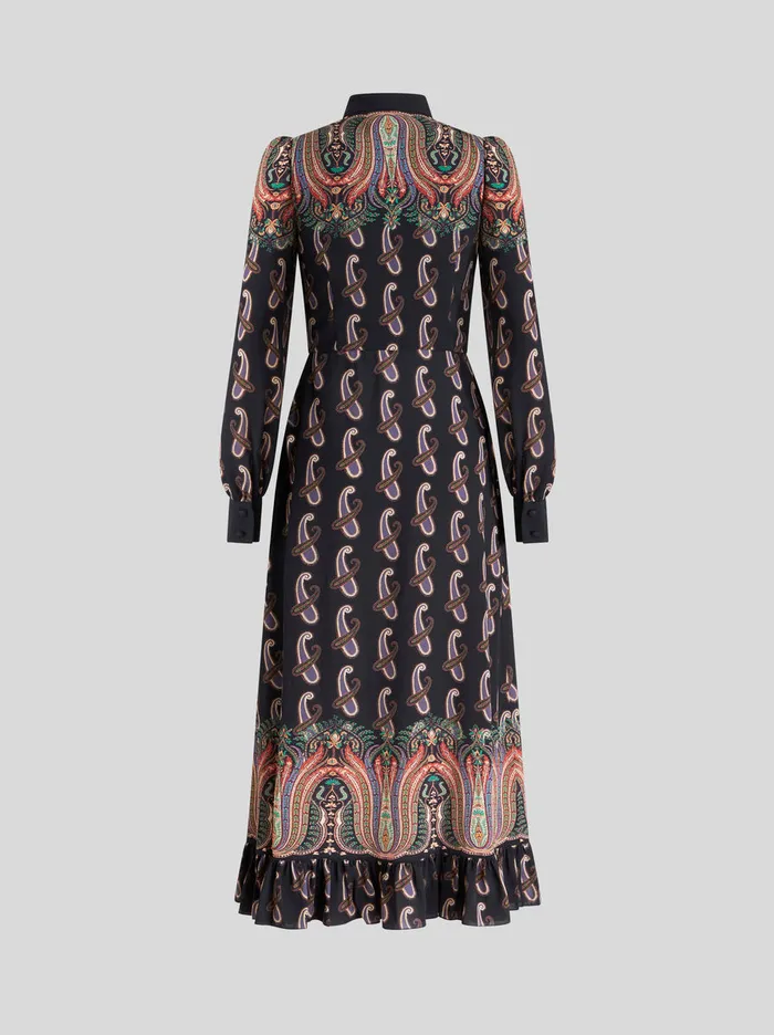 Women Paisley Sabl Dress With Medallions Etro Dresses