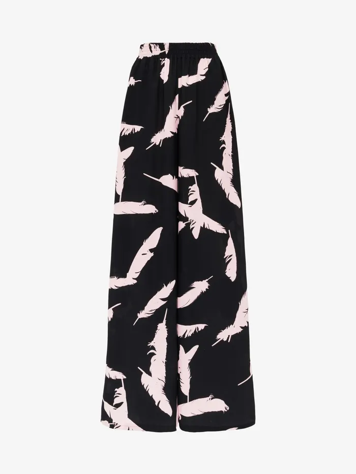 Women Pants Alexander McQueen Feather Pyjama Trousers Blackpink