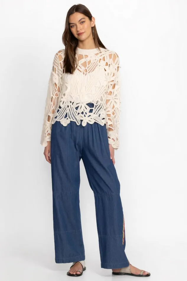Women PARADISIO DENIM PANT Denim Blue Johnny Was Bottoms Women PARADISIO DENIM PANT Denim Blue Johnny Was Bottoms